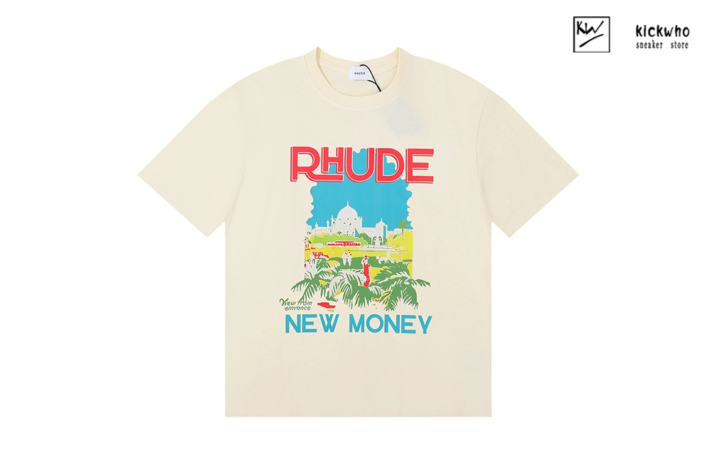 rhude palace scenery t-shirt beige