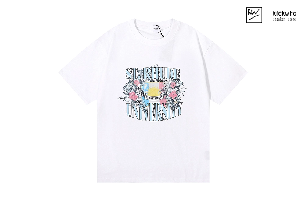 rhude st.university tee t-shirt white