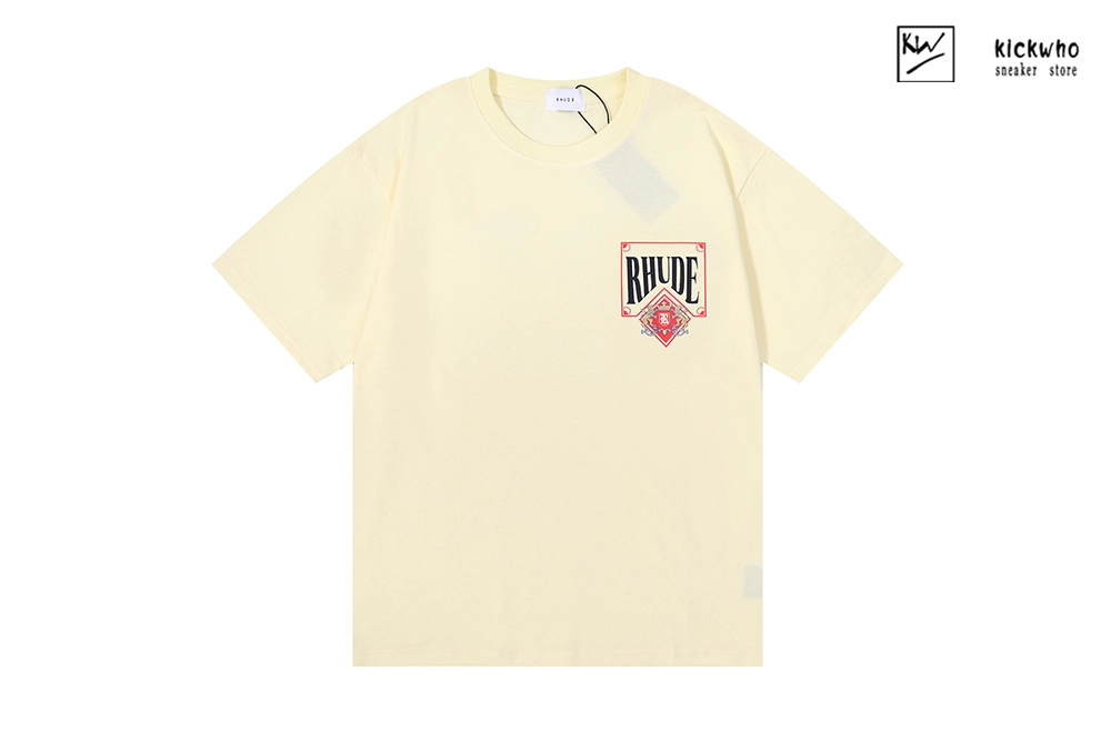 rhude red card t-shirt beige