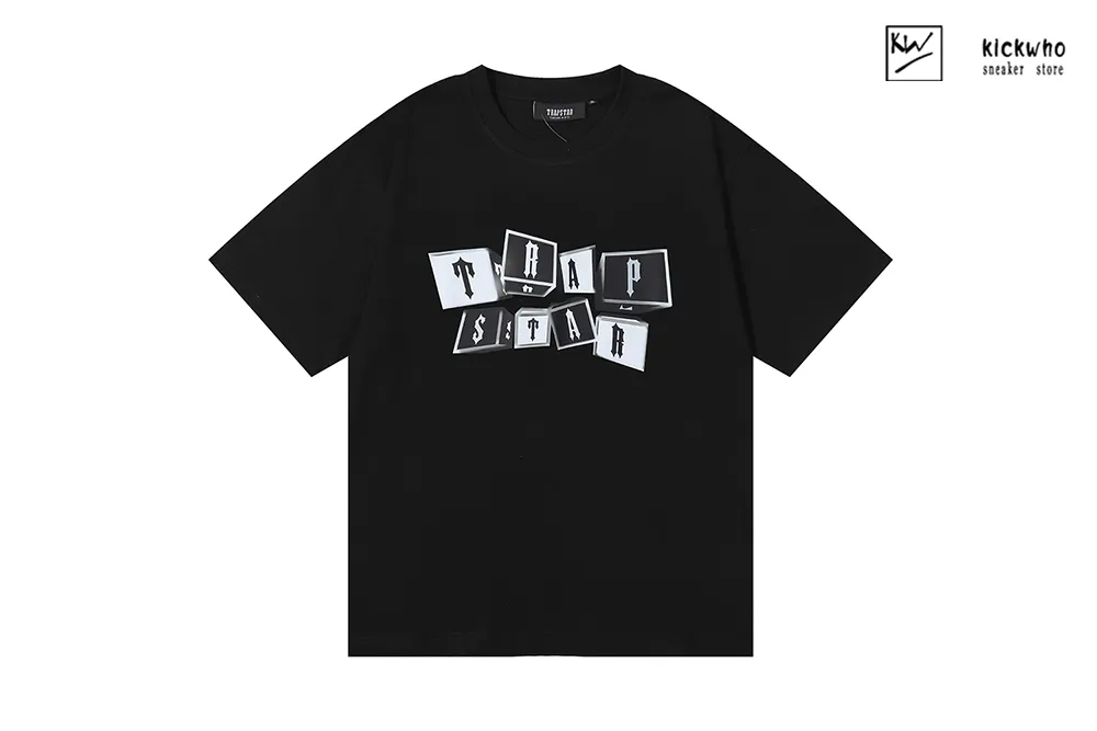 trapstar cube logo t-shirt black