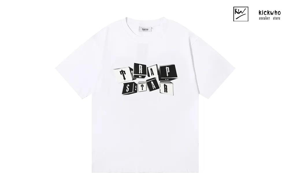 trapstar cube logo t-shirt white