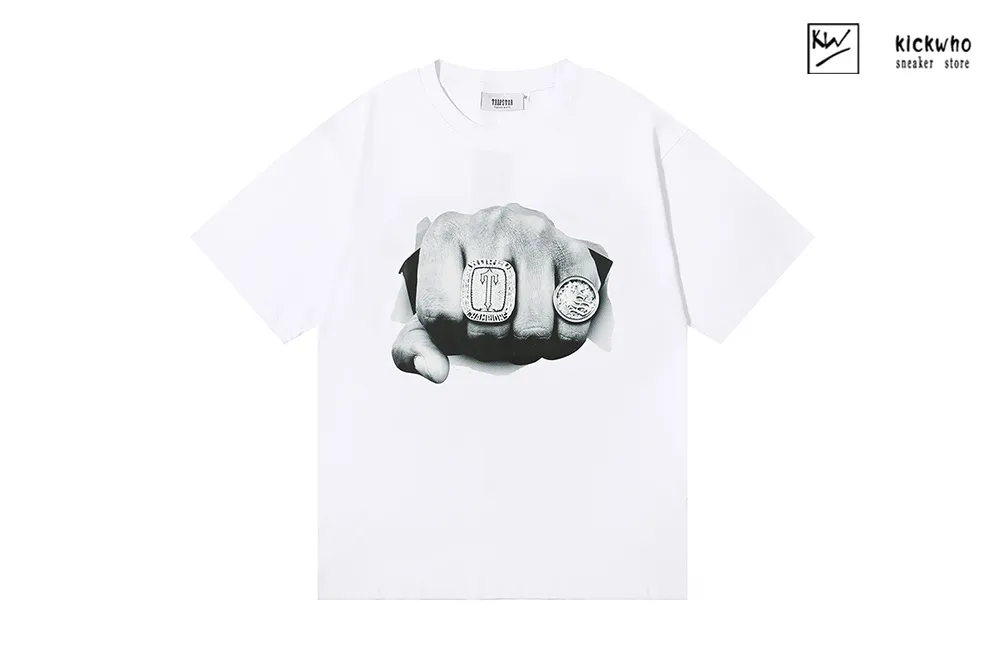 trapstar ring fist t-shirt white