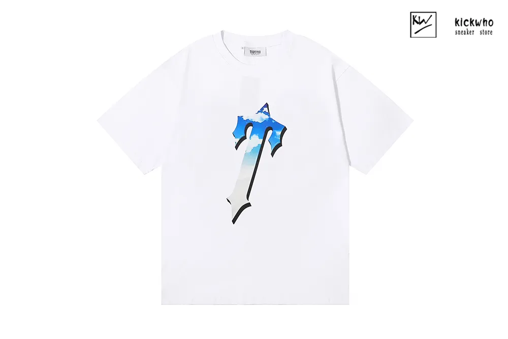 trapstar sky big &quott&quott-shirt white