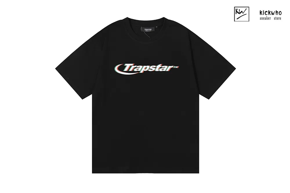 trapstar arched logo t-shirt black