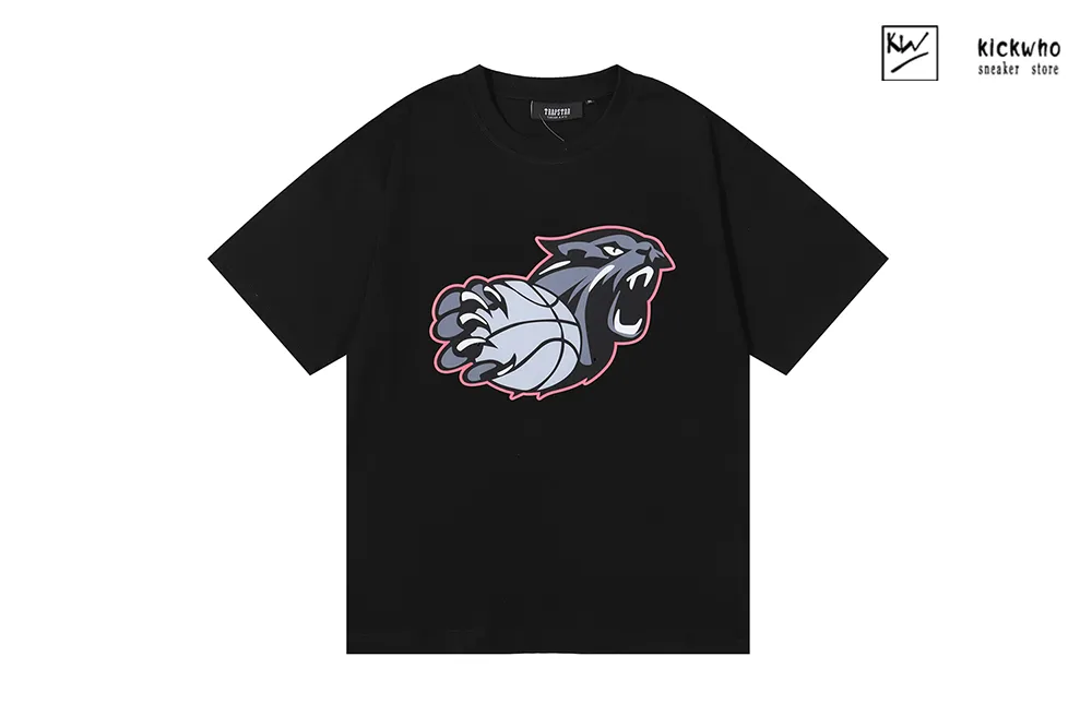 trapstar cheetah basketball t-shirt black