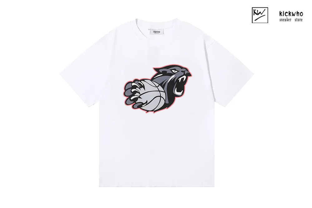 trapstar cheetah basketball t-shirt white