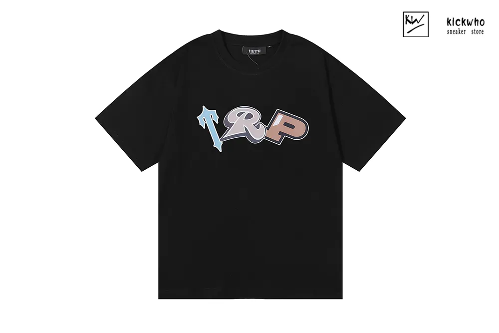 trapstar colored &quottrp&quotlogo t-shirt black