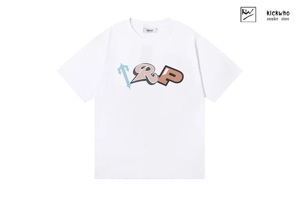 trapstar colored &quottrp&quotlogo t-shirt white