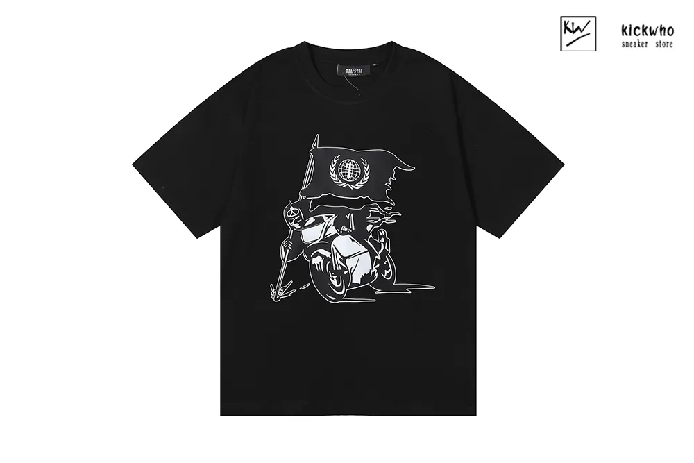 trapstar evil spirit knight flag t-shirt black