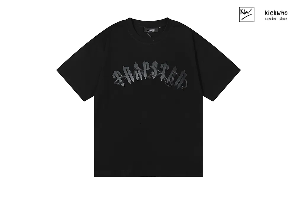 trapstar dark letters t-shirt black