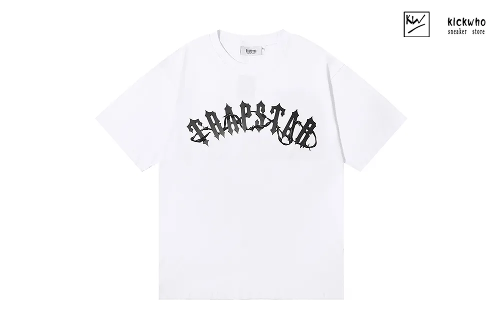 trapstar dark letters t-shirt white