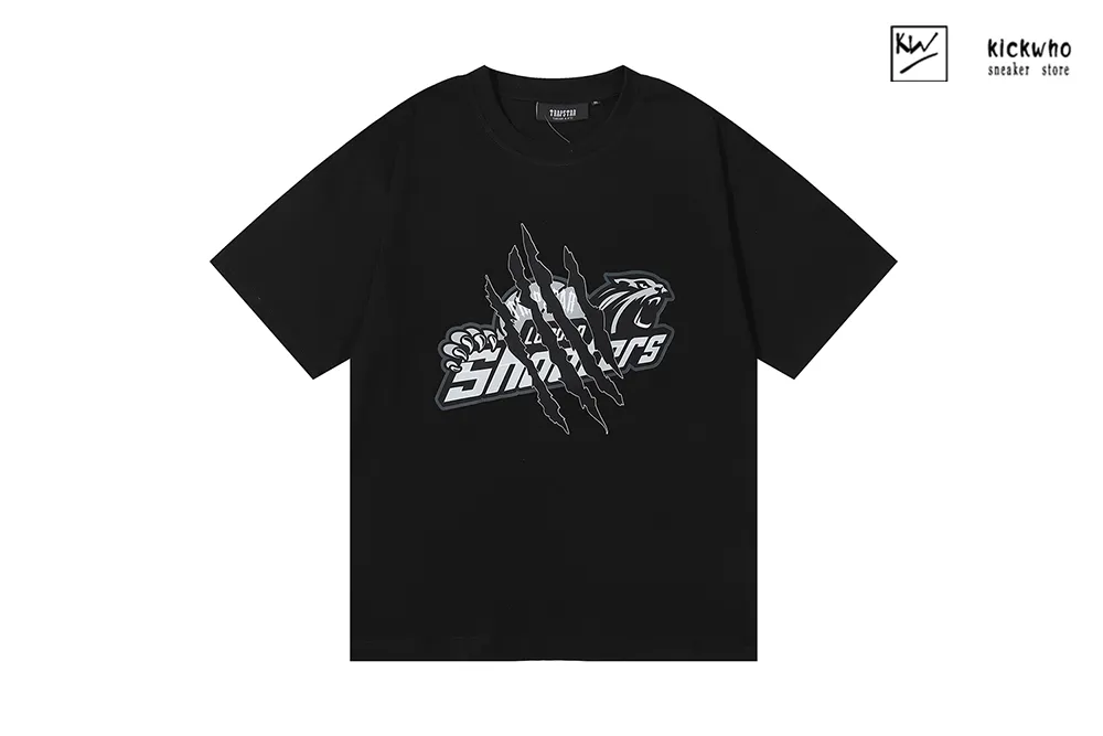 trapstar scratched leopard t-shirt black