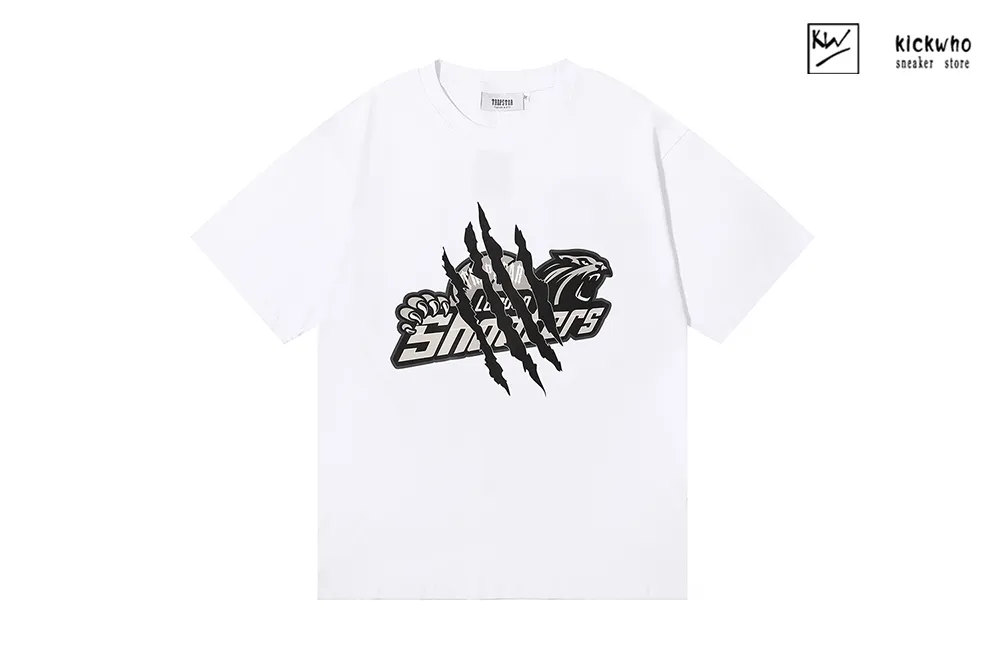 trapstar scratched leopard t-shirt white