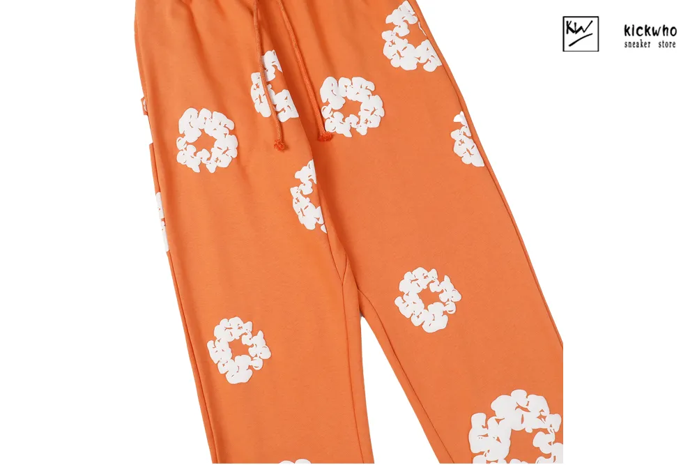 denim tears printing suit pants orange