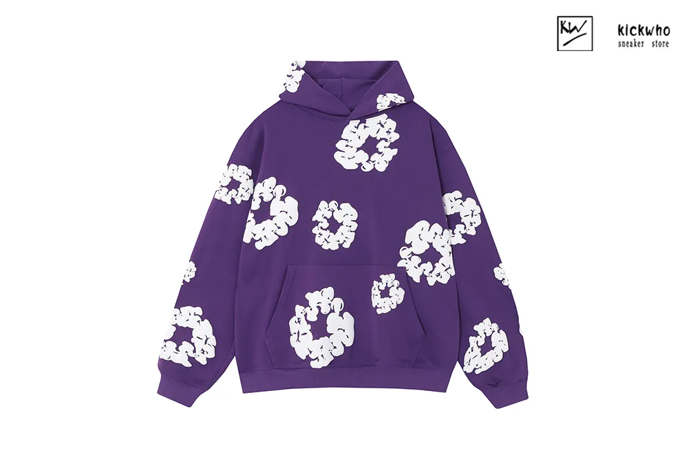 denim tears printing suit hoodie purple