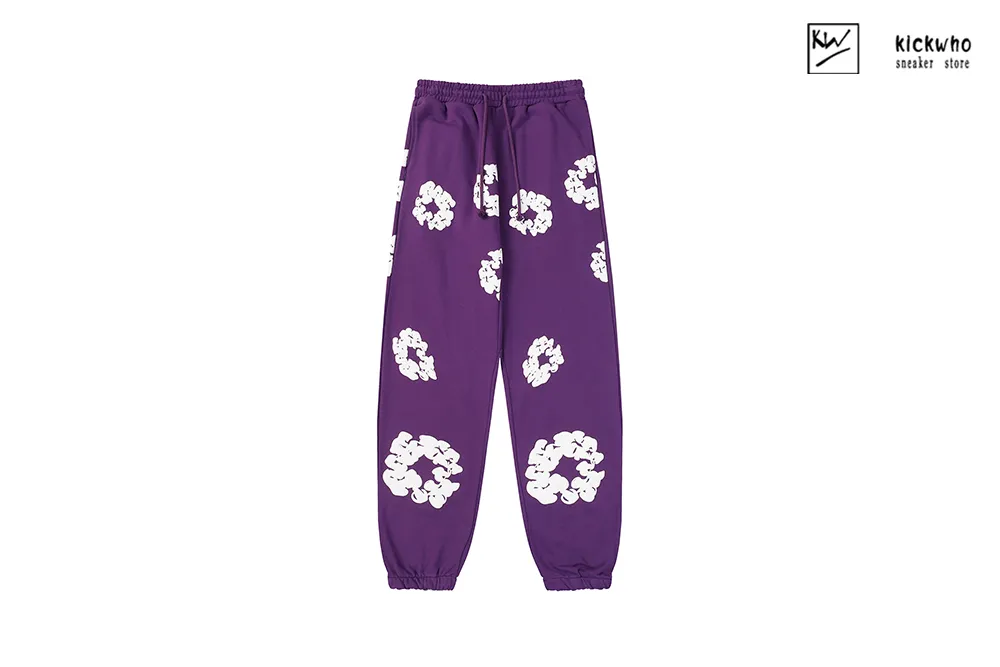 denim tears printing suit pants purple