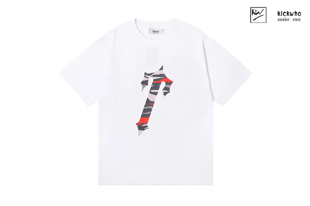 trapstar red camouflage big &quott&quott-shirt white