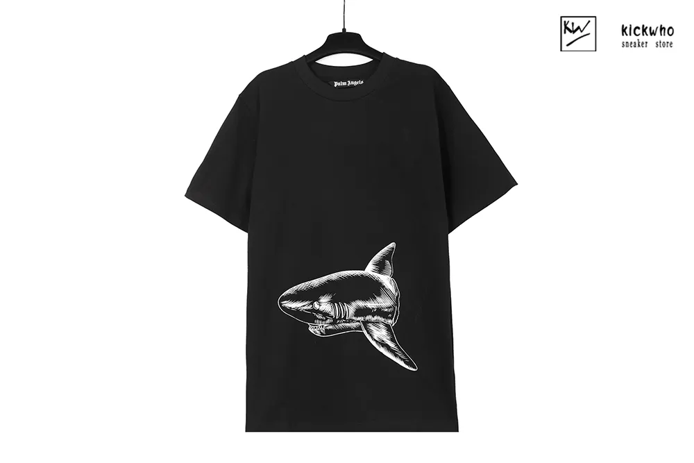 palm angels guillotine shark t-shirt black