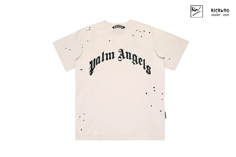 palm angels splashink t-shirt beige