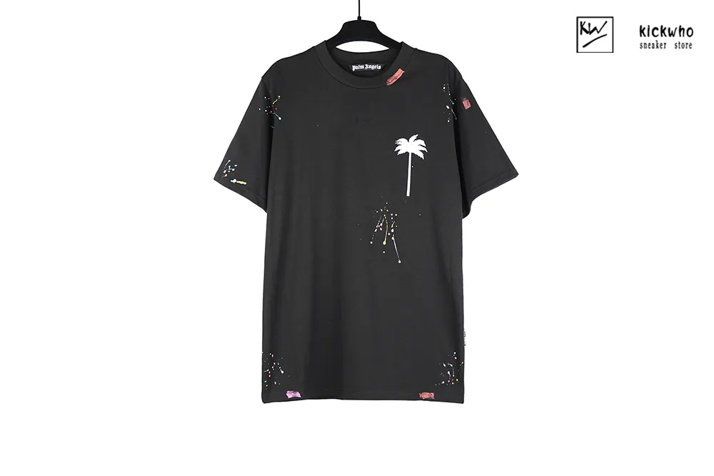 palm angels coconut graffiti t-shirt black