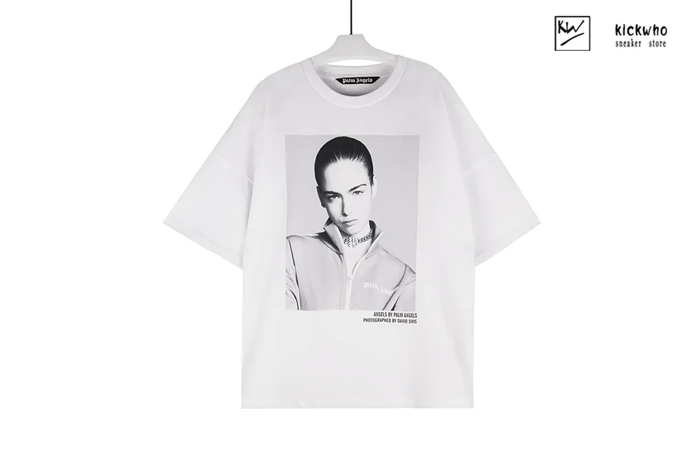 palm angels portrait photos t-shirt white