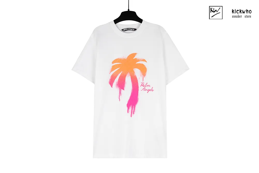 palm angels graffiti coconut big tree t-shirt white