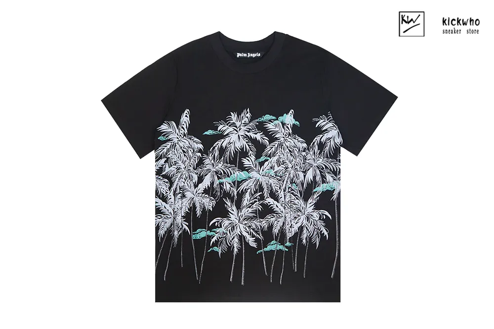 palm angels pueraria plant t-shirt black