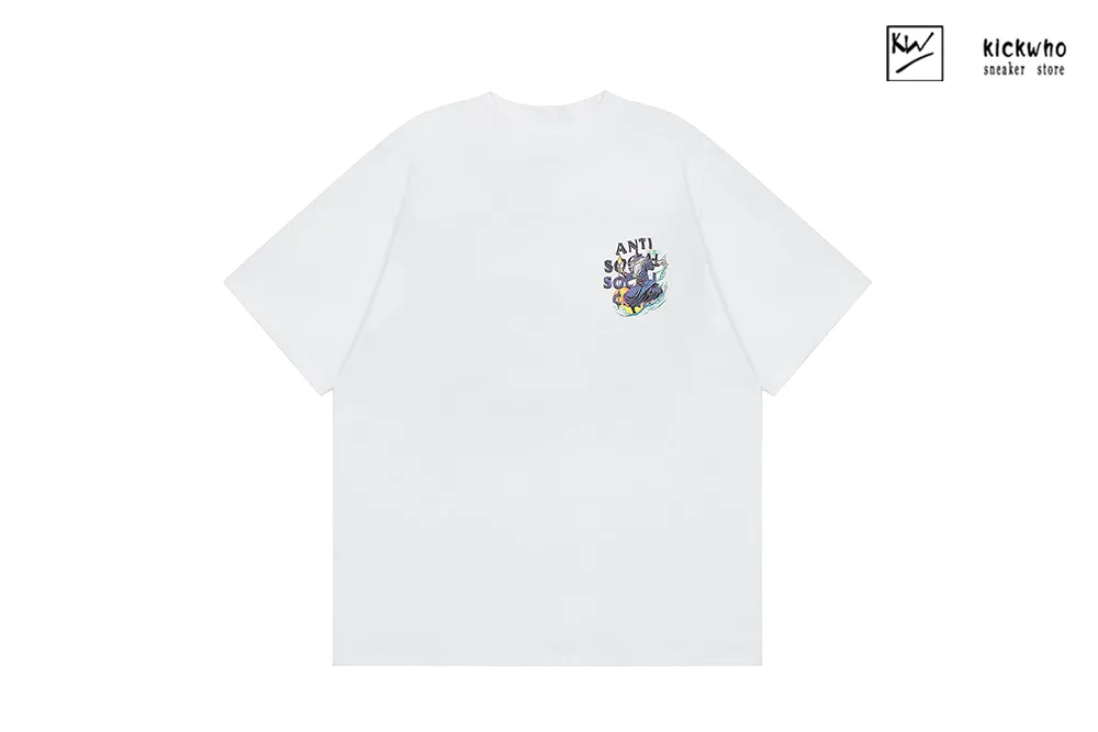 anti social social club character graffiti t-shirt white