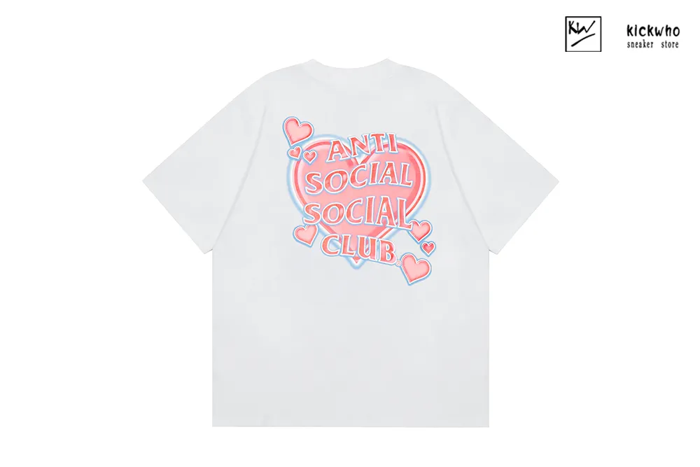 anti social social club love t-shirt white