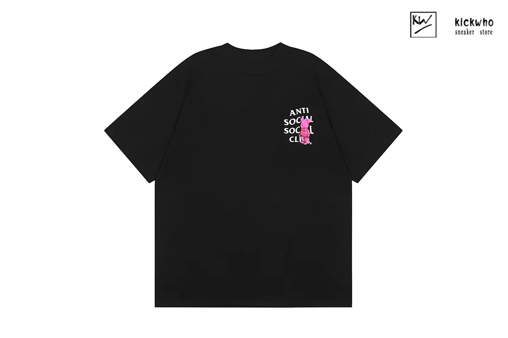 anti social social club violent bear t-shirt black