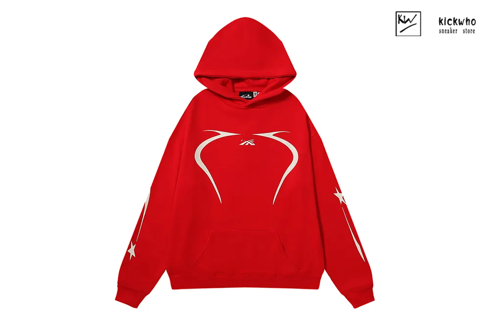 hellstar printing hoodie red