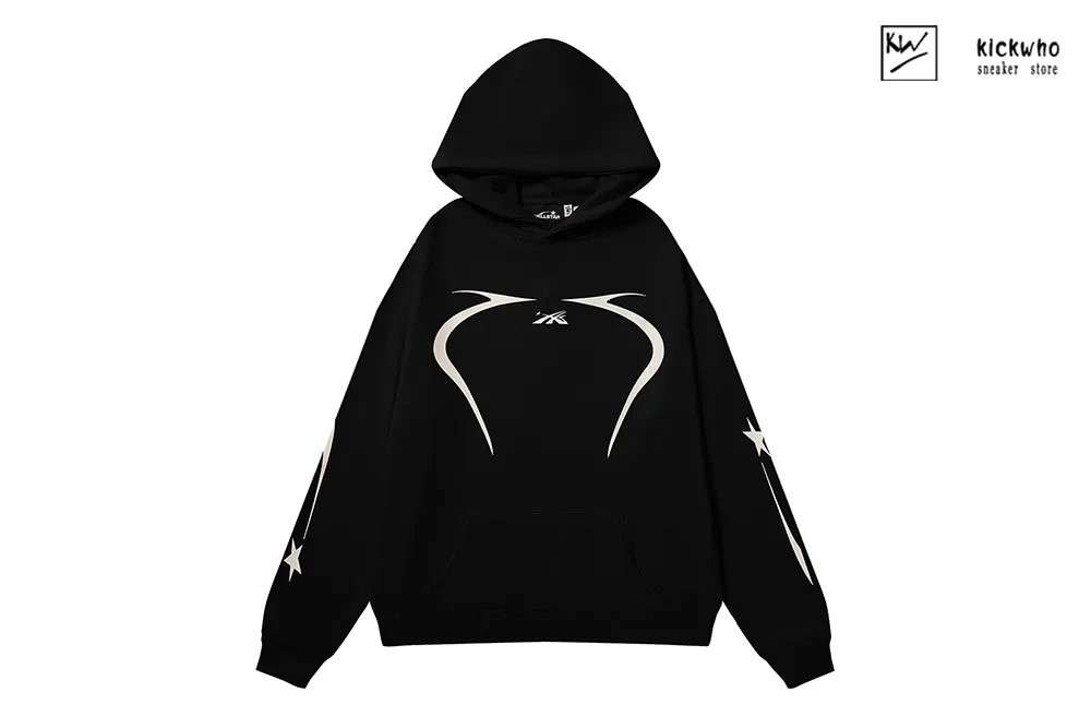 hellstar printing hoodie black