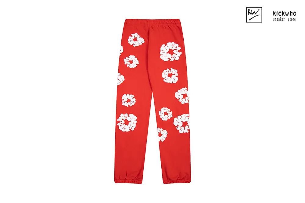 denim tears printing suit pants red