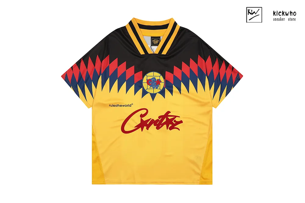 corteiz club rtw football jersey yellow