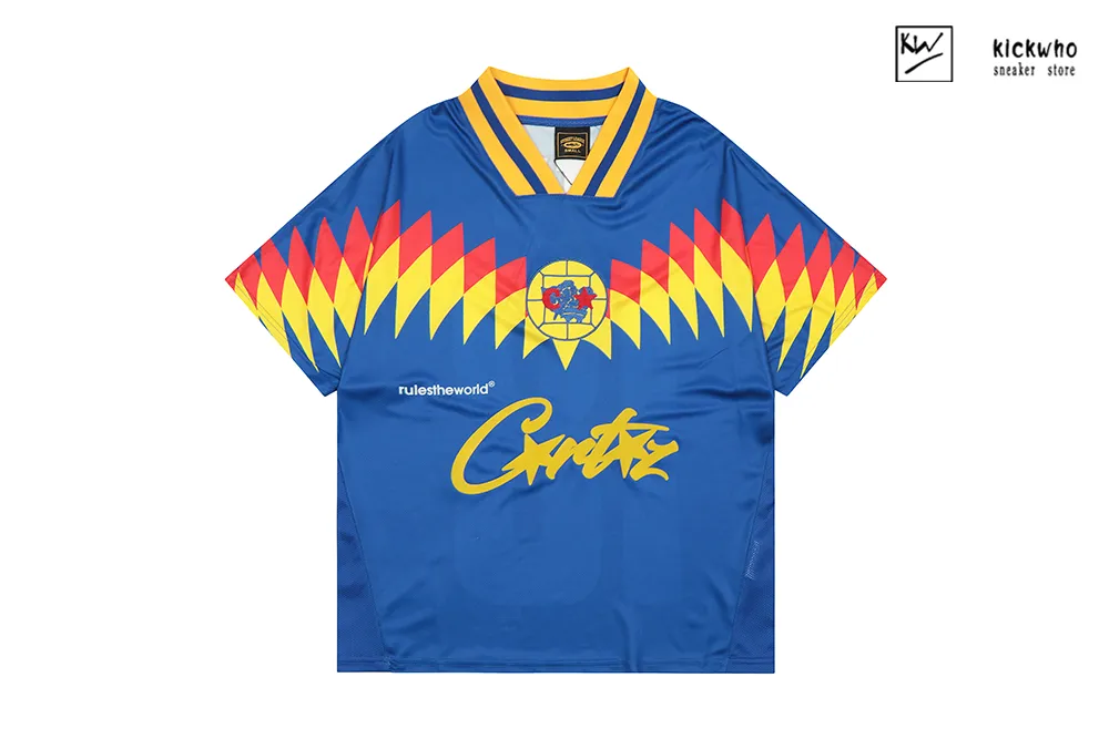 corteiz club rtw football jersey blue