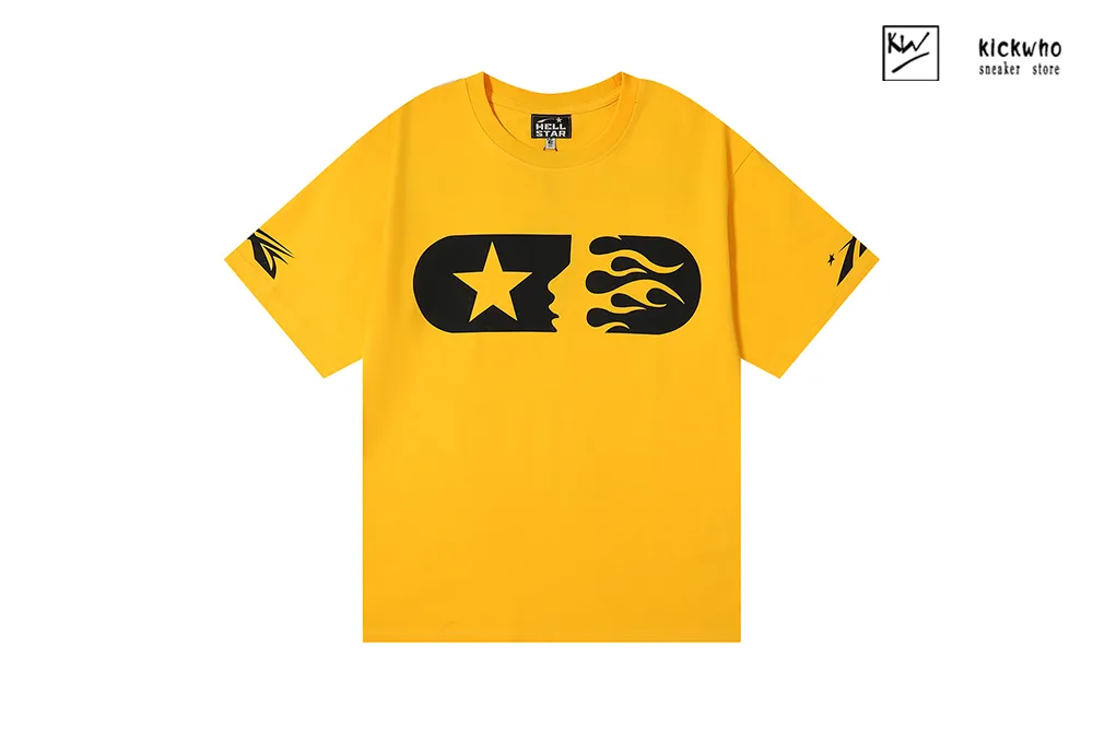 hellstar marathon t-shirt yellow