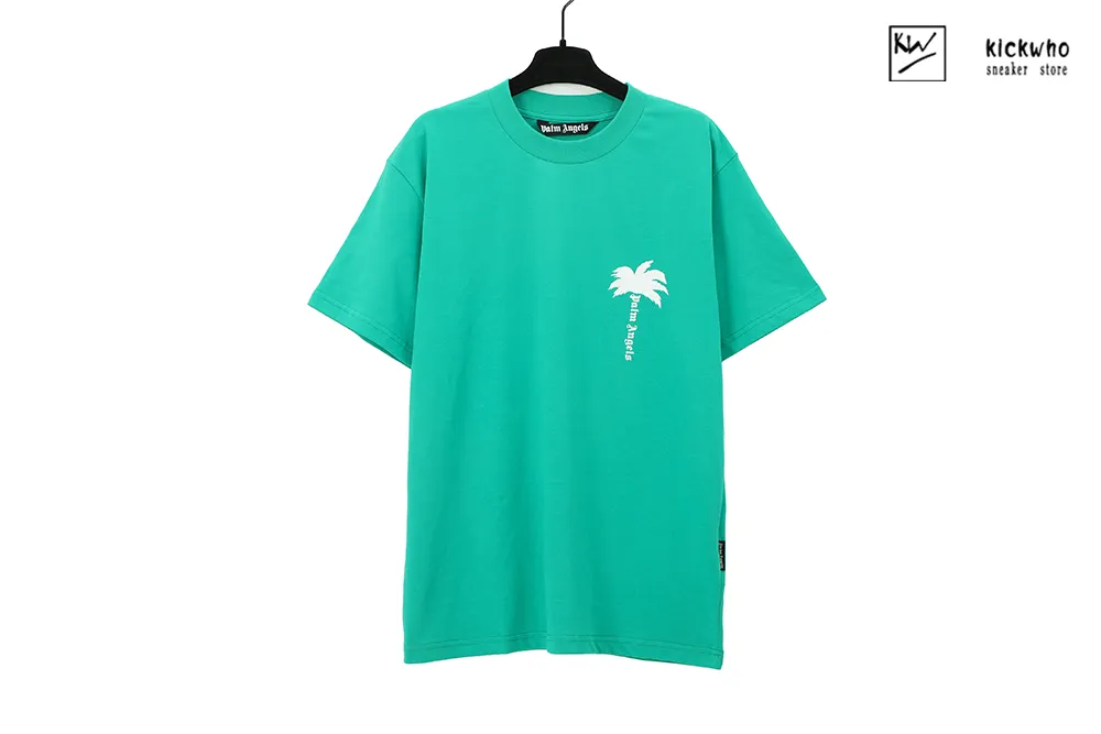 palm angels coconut print t-shirt green