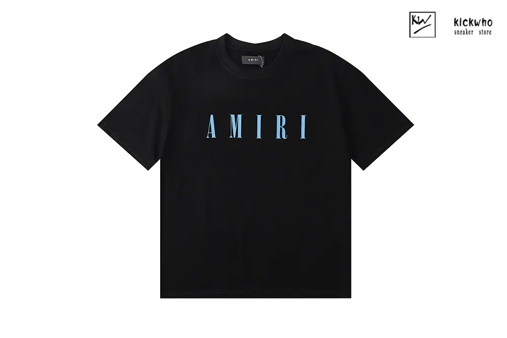 amiri logo t-shirt black blue