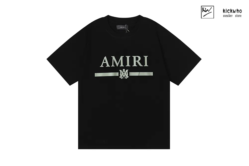 amiri classic logo print t-shirt black green