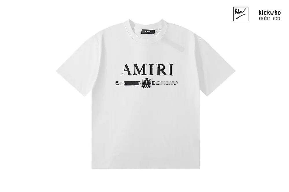 amiri classic logo gradient t-shirt white