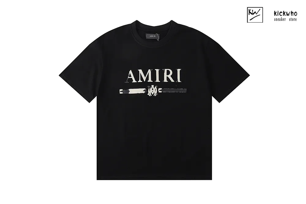 amiri classic logo gradient t-shirt black