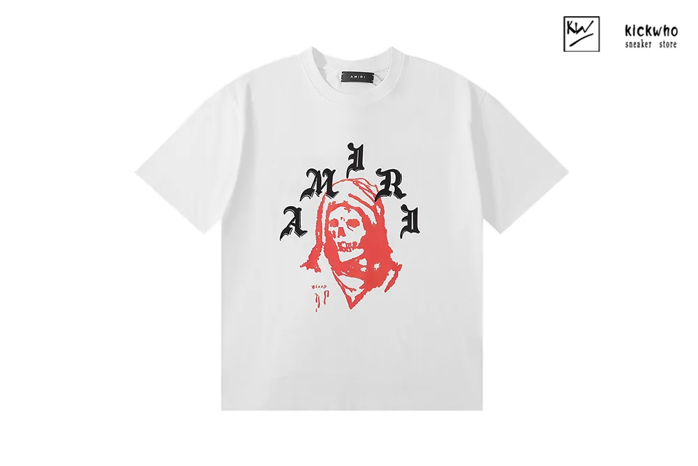 amiri demon skull t-shirt white