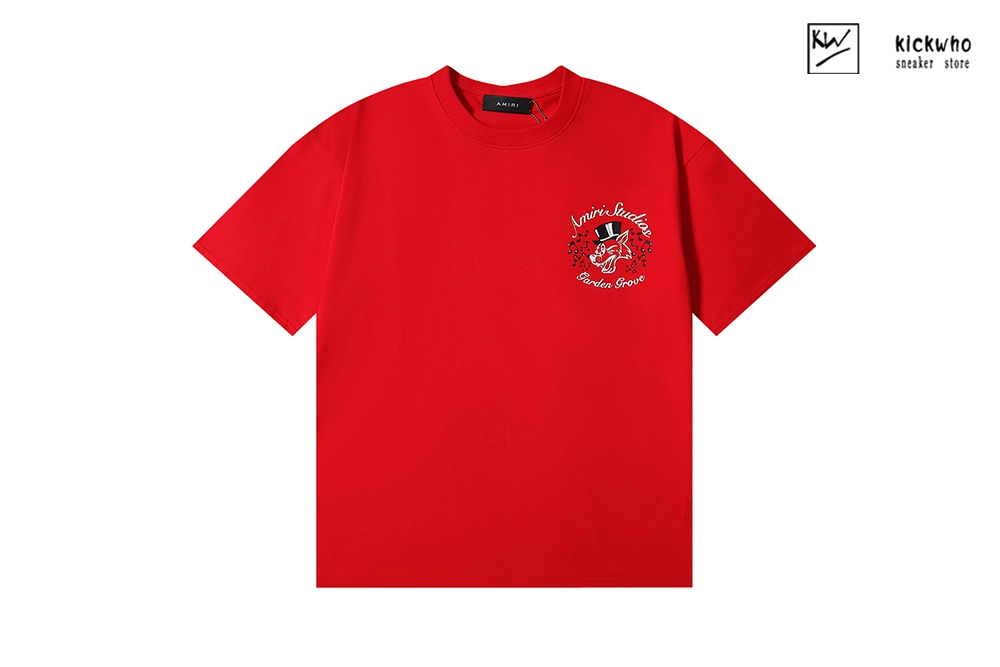 amiri monsters print t-shirt red