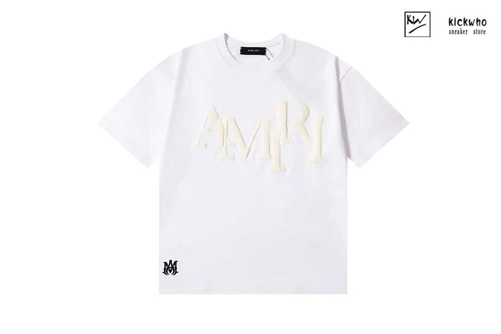 amiri large letter logo t-shirt white