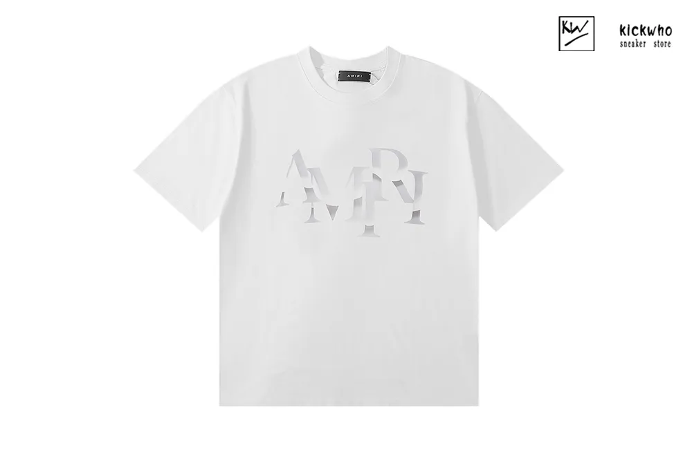 amiri camouflage logo t-shirt white