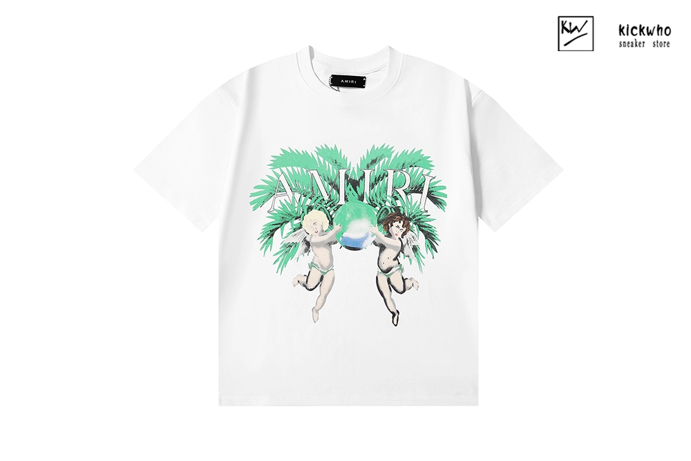 amiri angel coconut tree t-shirt white