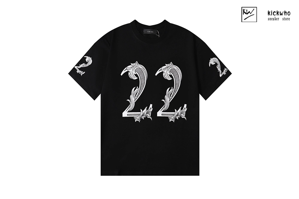 amiri number 22 t-shirt black