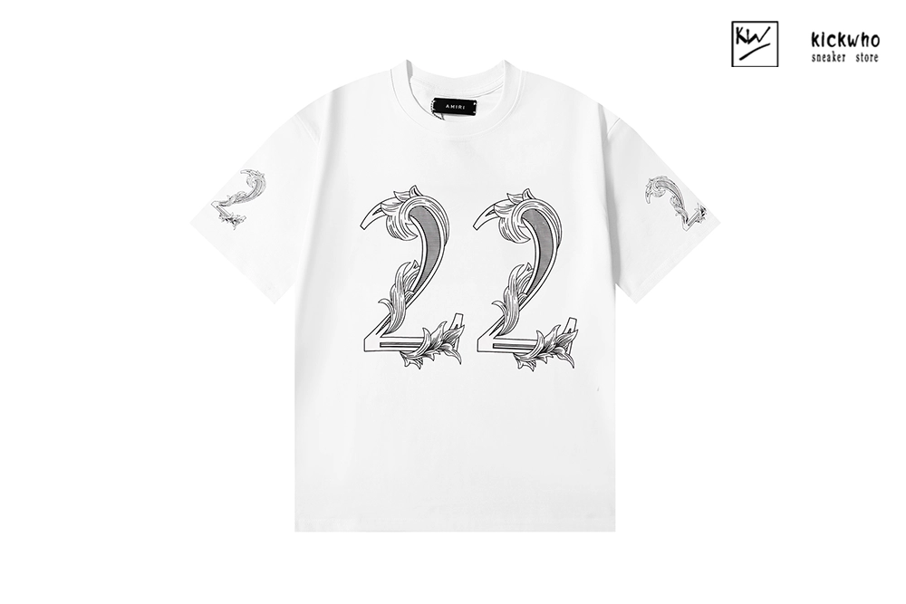 amiri number 22 t-shirt white