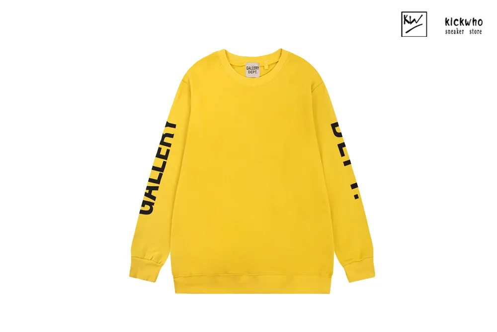 gallery dept printed logo crewneck yellow