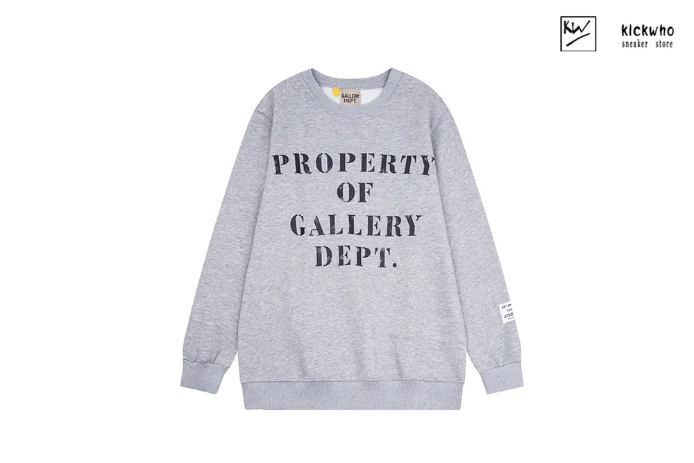 gallery dept destroy letters crewneck grey